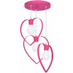 Lampa wisząca AMORE DARK PINK 3xE27