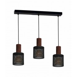 Lampa Wisząca ARES BLACK 3xE27