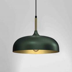 Lampa wisząca LINCOLN GREEN/GOLD 1xE27 35cm