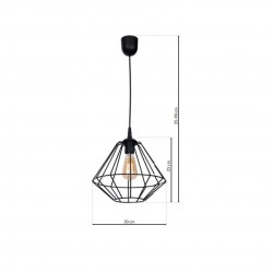 Lampa wisząca COLIN BLACK 1xE27