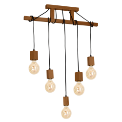 Lampa Wisząca JACK 5xE27 Dąb
