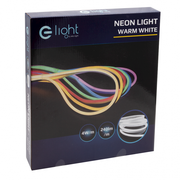NEON FLEX LED CIEPŁY BIAŁY 5M 230V