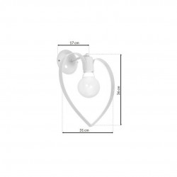 Kinkiet AMORE WHITE 1xE27