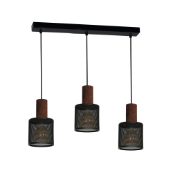 Lampa Wisząca ARES BLACK 3xE27